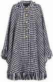 Fringed Hounstooth Cape Coat