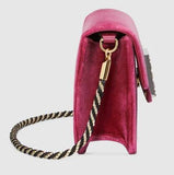 Shoulder Bag with Square G, Pink