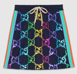 Technical Jersey Skirt with GG Sequins