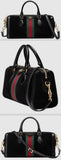 Black Ophidia Medium Top Handle Duffle Bag