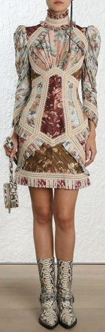 Fleeting Braided Floral Dress
