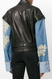 Panelled Sleeve Biker Jacket