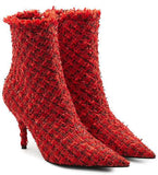 Tweed Ankle Boots
