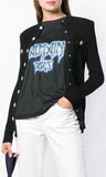 Button-Embellished Cardigan