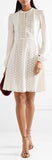 Lace-Paneled Crepe Dress