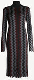 Turtleneck Knitted Midi Dress