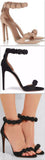 'Bomb' Studded Suede Sandals in Beige or Black - DESIGNER INSPIRED FASHIONS