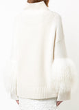 Fur Sleeve Sweater