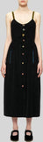Black Buttoned Midi Dress and Cropped Bolero Jacket