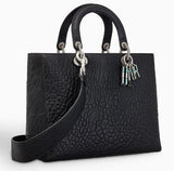 Large Lady Bag in Canyon Grained Calfskin - White or Black