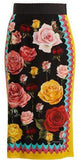 Multi Rose Print Skirt