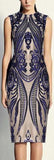 Stretch Sequin Dress - Blue or Nude/Beige