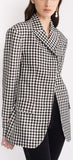 Pearl and Shell Embellished Gingham Jacket
