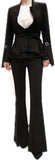 Black Flared Jacket & Pant Set