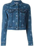 Star Print Short Denim Jacket - DESIGNER INSPIRED FASHIONS