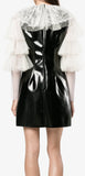 Lace and Pleather Mini Dress
