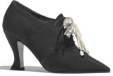 Jewel Lace-up Booties - Black, Grey, Red