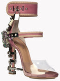 'Virginia' Embellished Sandals in Purple - DESIGNER INSPIRED FASHIONS