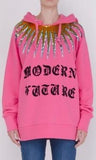 'Modern Future' Embellished Cotton Sweatshirt