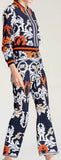 Printed Jacket & Flared Pant Set