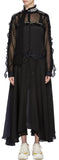 Sash-Tie-Neck Ruffle Dress