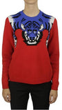 Tiger knit Sweater in Red - DESIGNER INSPIRED FASHIONS