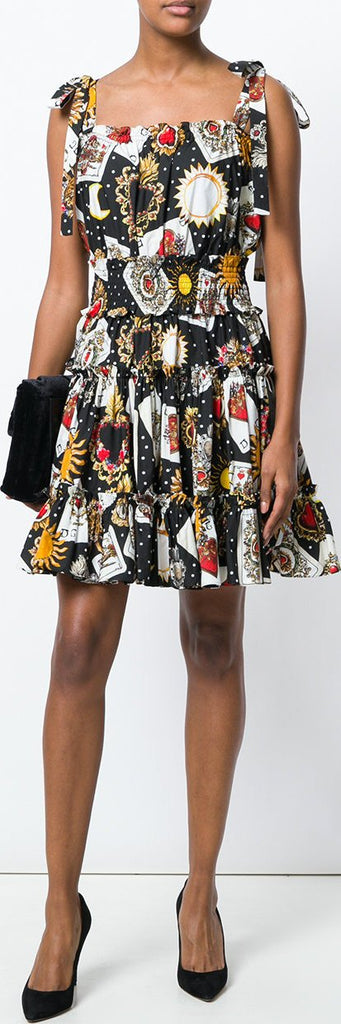 Playing Cards Print Dress