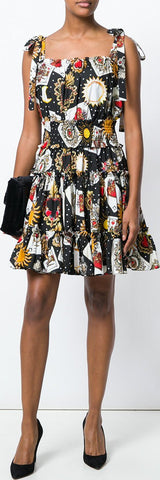 Playing Cards Print Dress