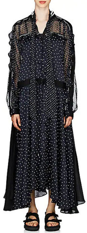 Satin Asymmetric Maxi Dress