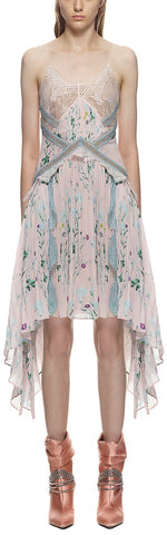 Printed Floral Handkerchief Dress