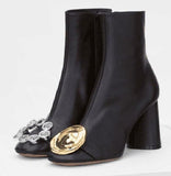 Black Jewel Elliptic Boots