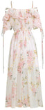 Floral-Print Ruffled Dress