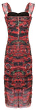 Ruched Floral Print Dress