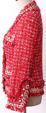 Red Fringed Tweed Jacket | DESIGNER INSPIRED FASHIONS