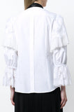 Lace Trim Blouse with Bow