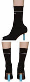 Sock Jersey Stretch Ankle Boots in Black or Red - DESIGNER INSPIRED FASHIONS