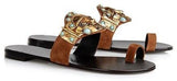 Embellished Tribal Sandals in Brown or Black - DESIGNER INSPIRED FASHIONS