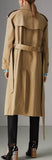 Striped Ribbon Cotton Gabardine Trench Coat