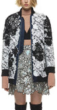 Lace Two-Toned Bomber Jacket - DESIGNER INSPIRED FASHIONS