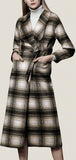 Plaid Wool-Bend Coat