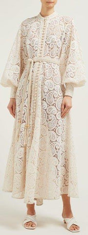 Amari Paisley-Crochet Midi Dress | DESIGNER INSPIRED FASHIONS