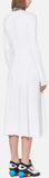 Ribbed Jersey Crystal Dress, White