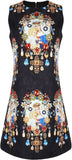 Printed Embellished Mini Dress