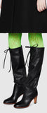 Leather Mid-Heel Boots