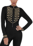 Embroidered Military Stretch Jacket
