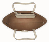 Leather Shopper Bag, Beige