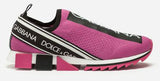 Logo Slip-on Sneakers -Purple, Black, White
