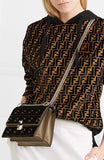 Kan I Small Flocked Leather Shoulder Bag