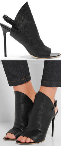 Textured Leather Mules
