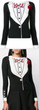 Tuxedo Printed Sweater